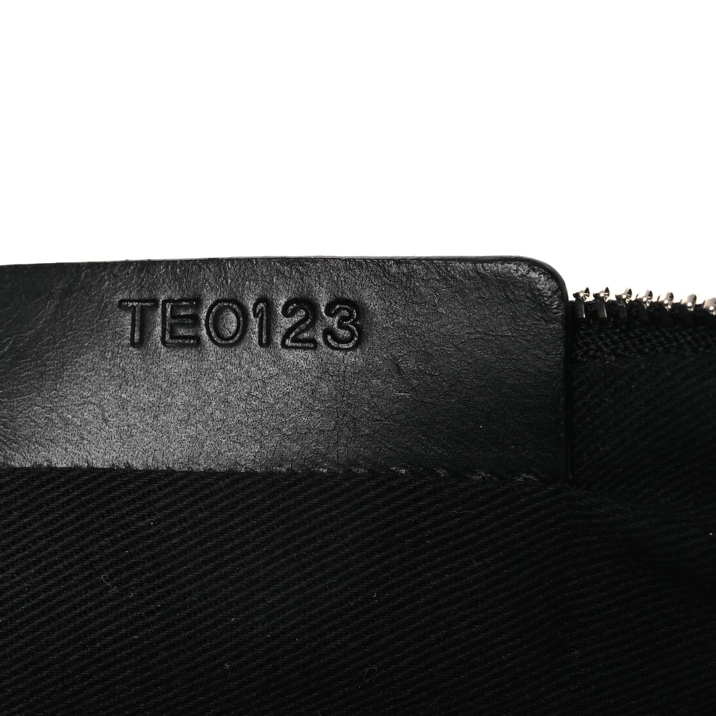 Textured Coated Canvas Madonna Print Large Cosmetic Pouch Black