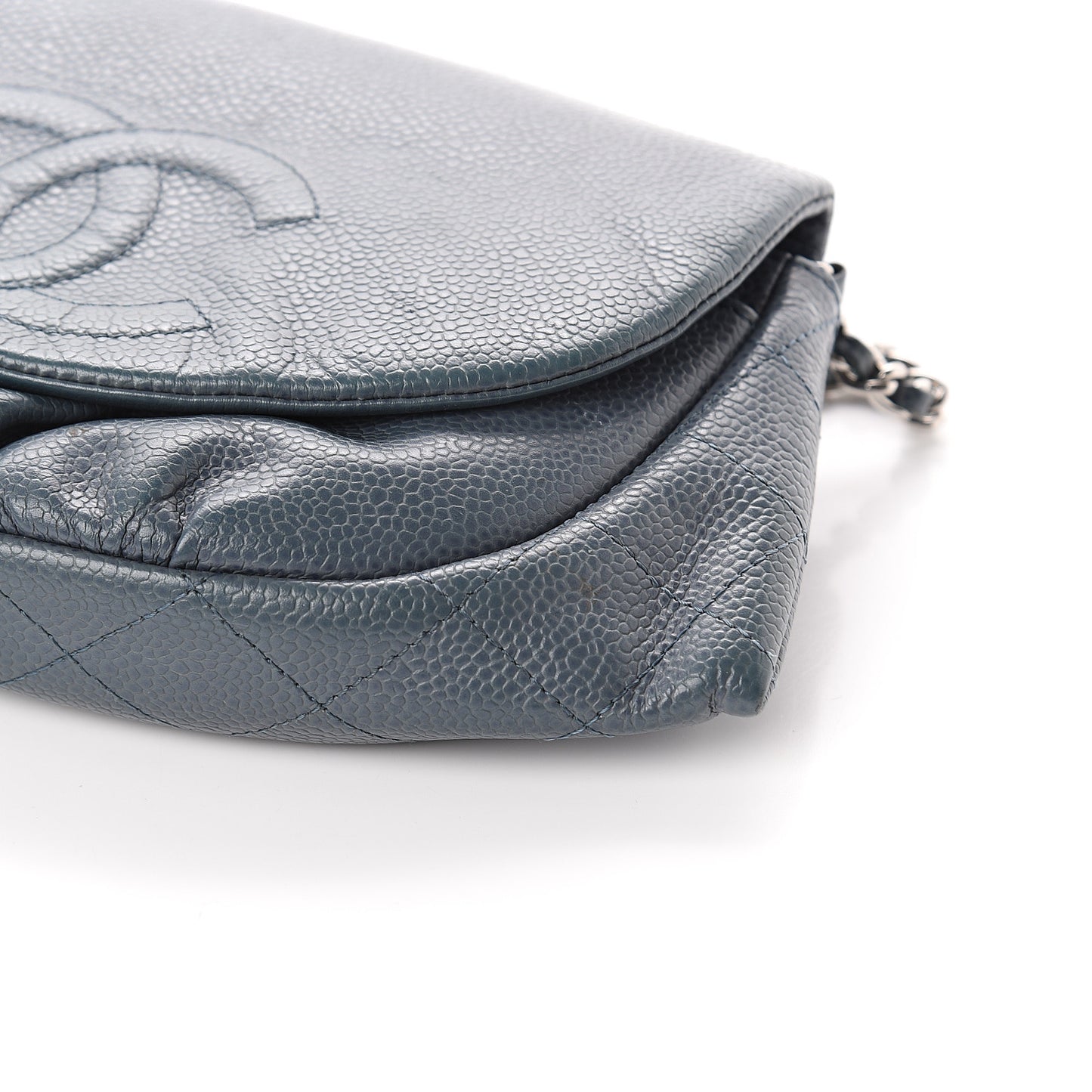 Caviar Half Moon Wallet On Chain WOC Blue