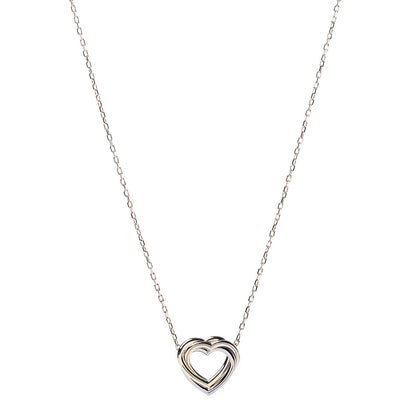 Cartier 18K Pink Yellow White Gold Trinity Heart Necklace 1 of 5