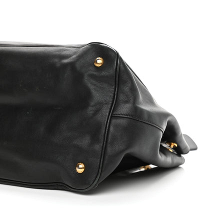 Prada Soft Calf Satchel Black 9 of 12