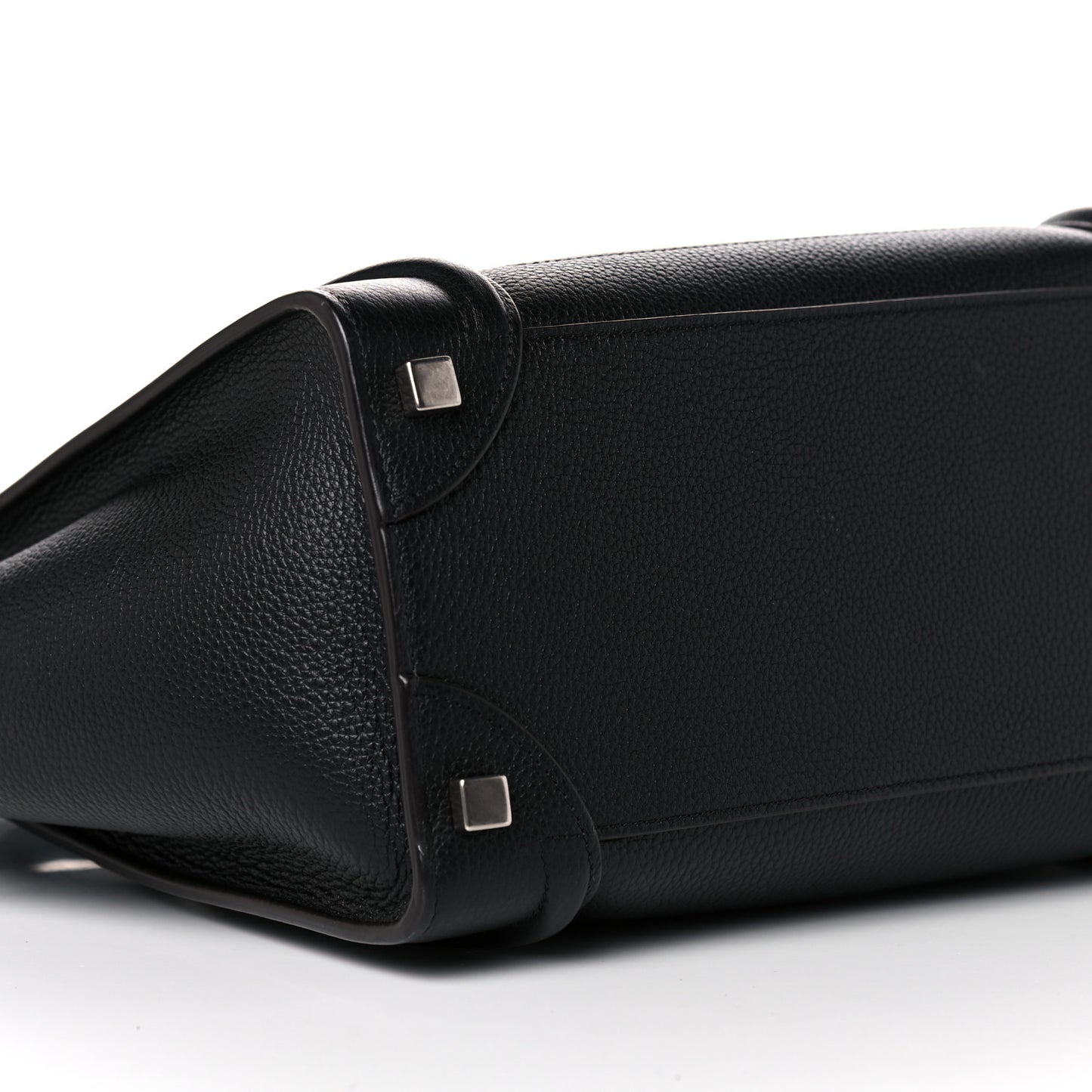 Drummed Calfskin Micro Luggage Black