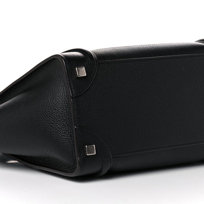Celine Drummed Calfskin Micro Luggage Black 8 of 12