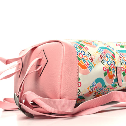 Gucci X THE NORTH FACE Econyl Nylon Medium Backpack Ivory Turquoise Wild Rose 11 of 11