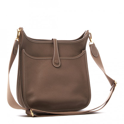 Hermes Taurillon Clemence Evelyne III PM Etoupe 2 of 8