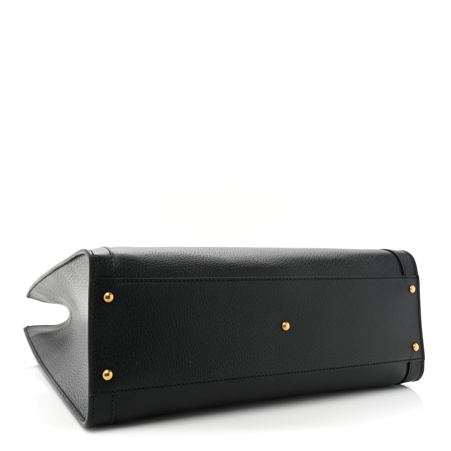 Wonka Grain Calfskin Large Diana Tote Bag Black