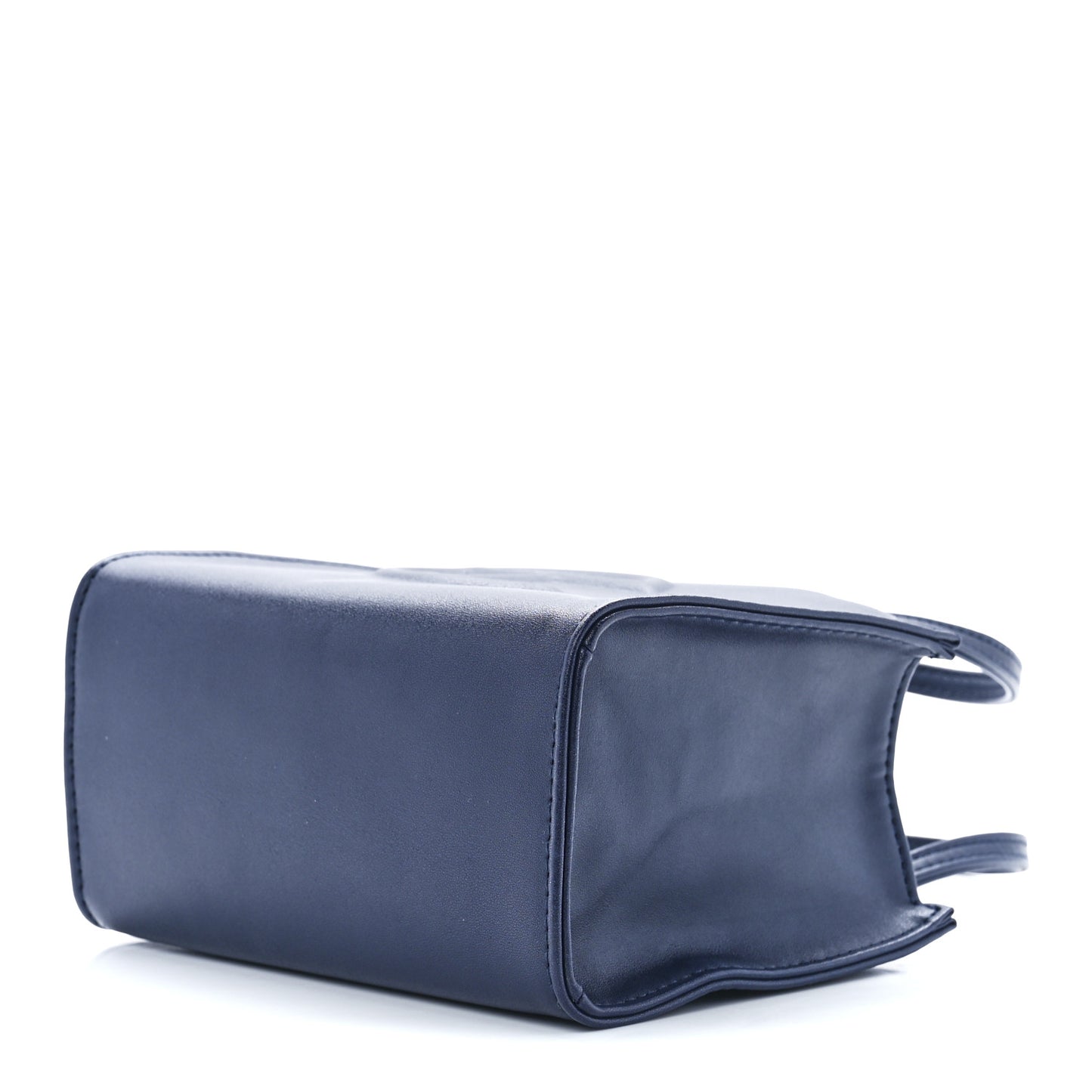Vegan Leather Small Shopping Bag Navy