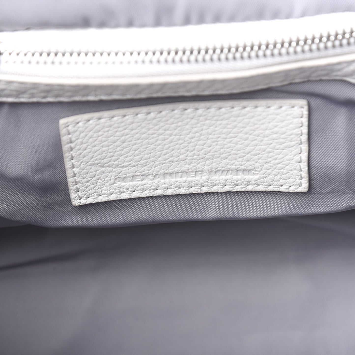 Pebbled Lambskin Rockie White Iridescent Hardware