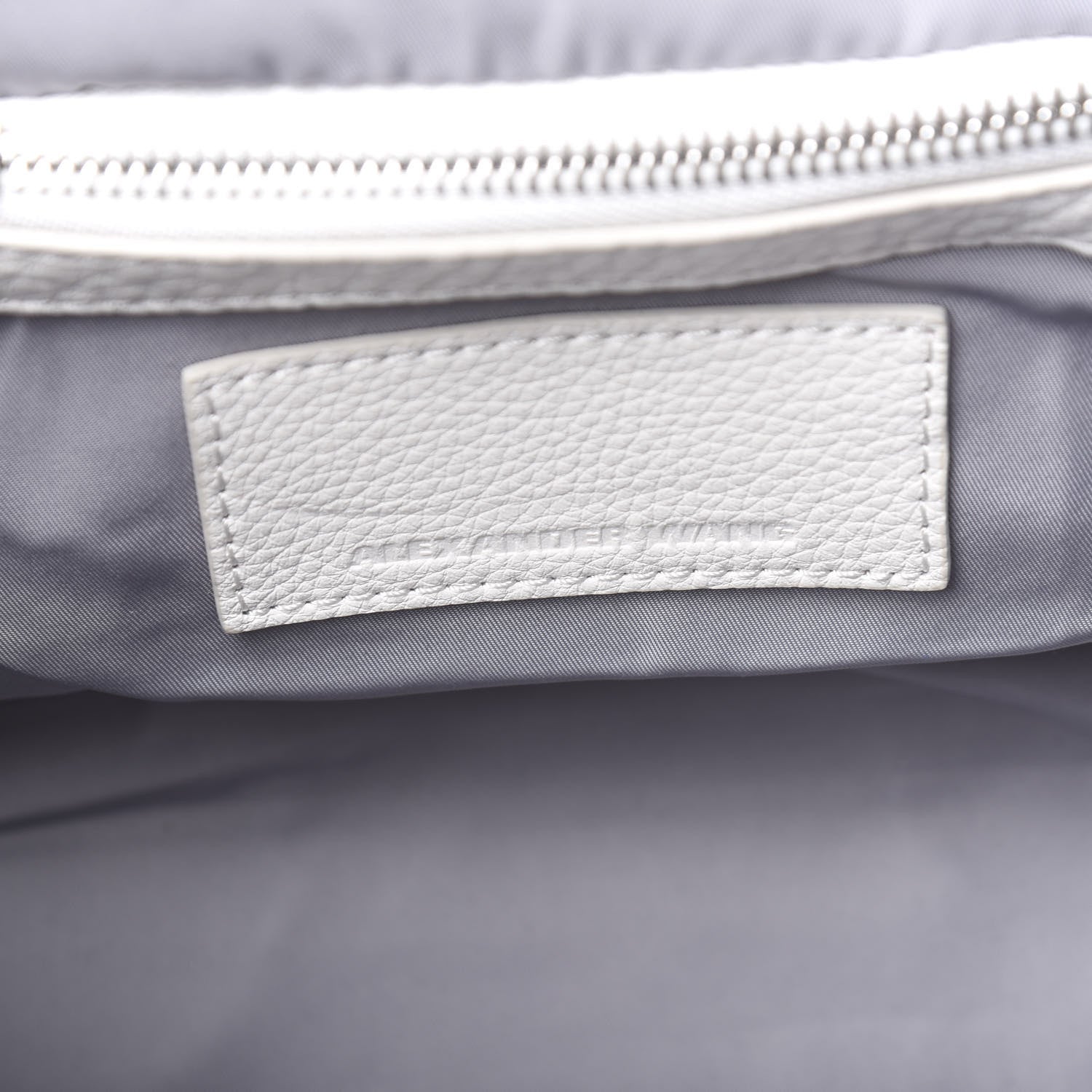 Alexander Wang Pebbled Lambskin Rockie White Iridescent Hardware 5 of 8