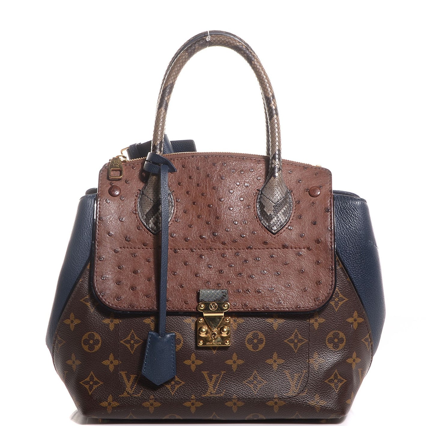 Monogram Ostrich Python Majestueux PM Blue