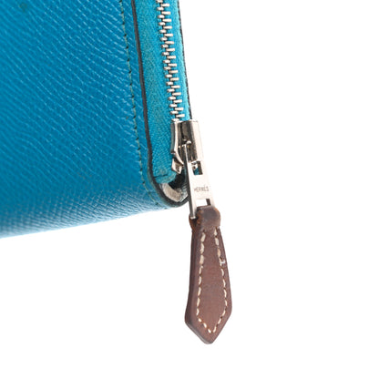 Hermes Epsom Silk'In Wallet Bleu Zanzibar 10 of 12