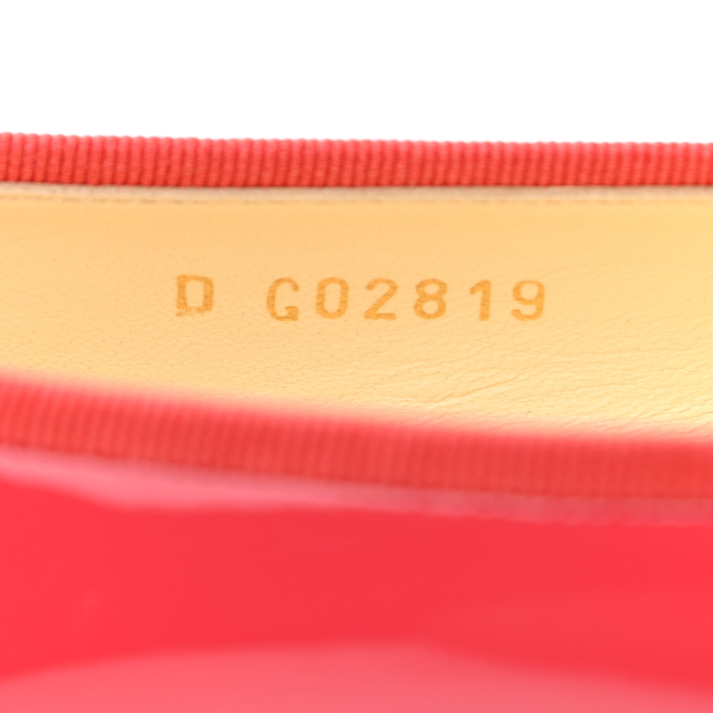 Patent Calfskin CC Cap Toe Ballerina Flats 37.5 Red