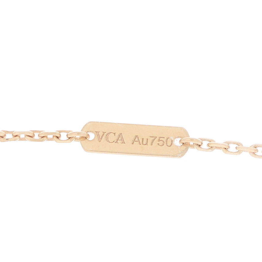 Van Cleef & Arpels 18K Rose Gold Gray Mother of Pearl Vintage Alhambra Pendant Necklace 4 of 5