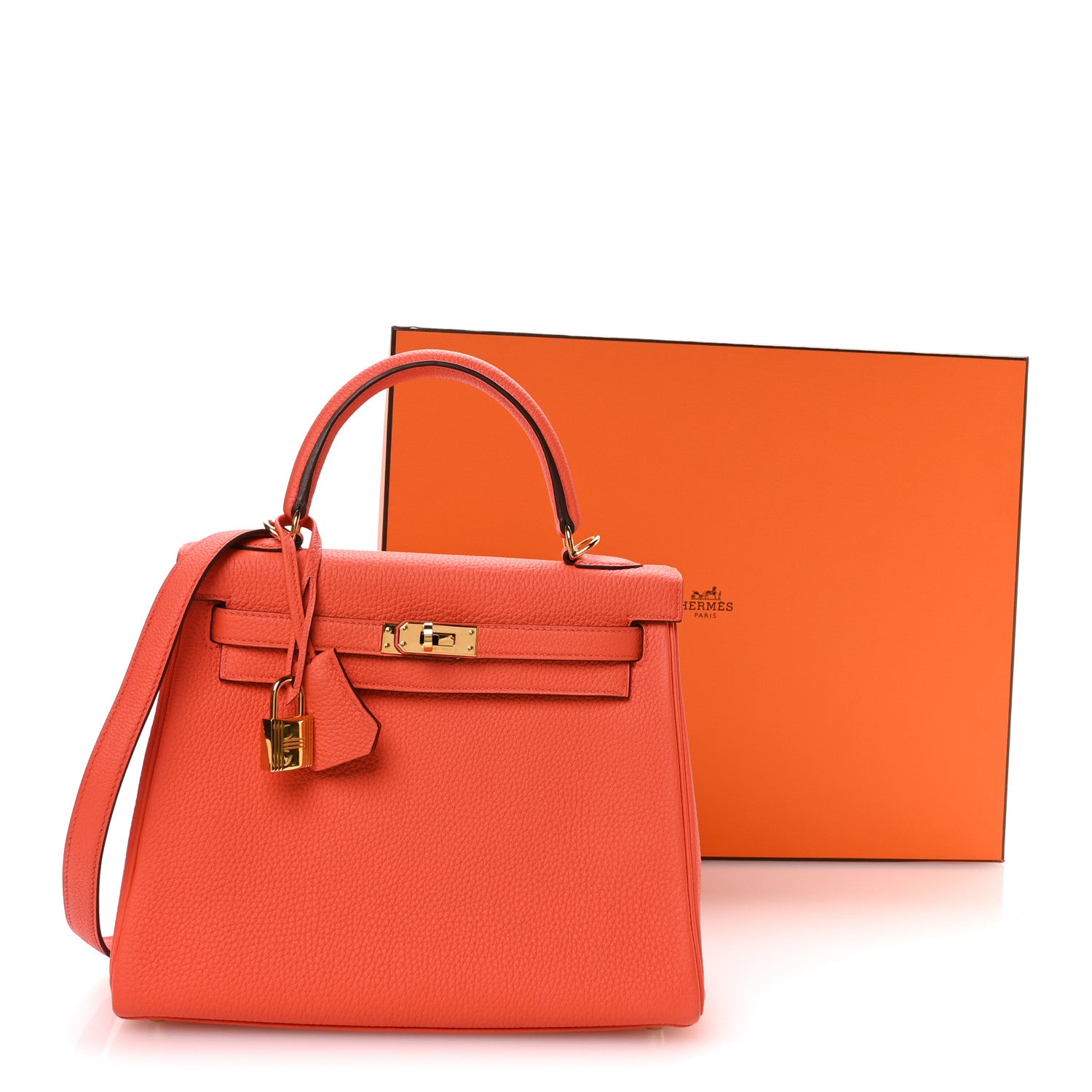 Hermes Togo Kelly Retourne 25 Orange Poppy 11 of 11