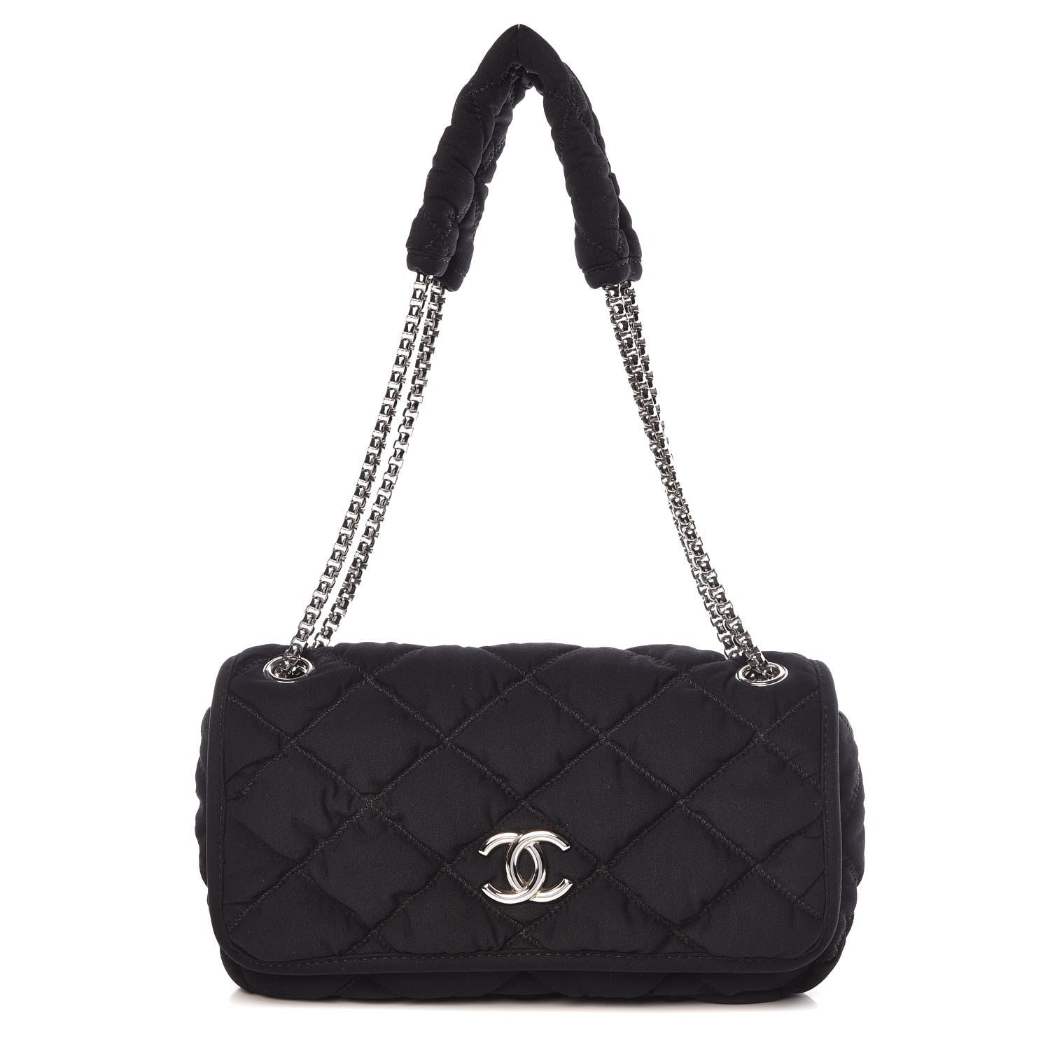 Chanel Nylon Small Bubble Quilt Flap Black 1 of 9