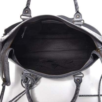 Balenciaga Calfskin Crocodile Embossed Classic Hardware City Gris Beton 6 of 8