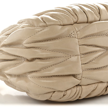 Miu Miu Nappa Matelasse Small Wander Hobo Sabbia 10 of 11