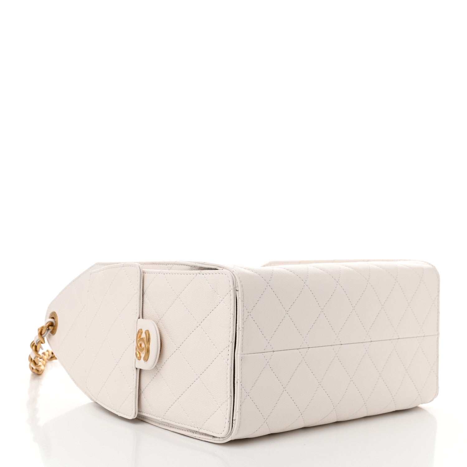 Chanel Caviar Quilted Small Chanel 25 Handbag White 4 of 10