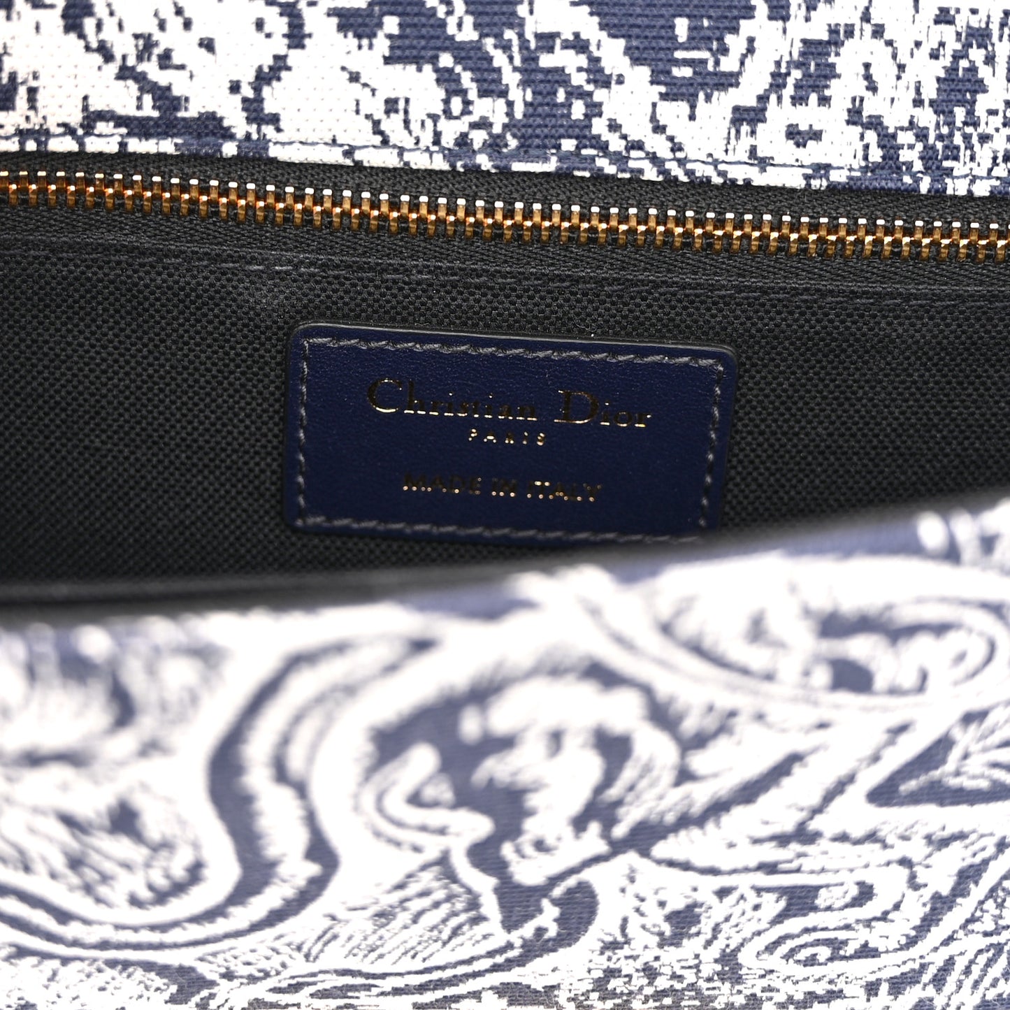 Toile de Jouy Reverse Jacquard 30 Montaigne Flap Bag Blue