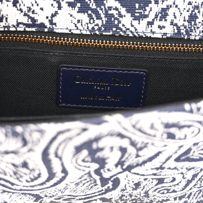 Christian Dior Toile de Jouy Reverse Jacquard 30 Montaigne Flap Bag Blue 5 of 9