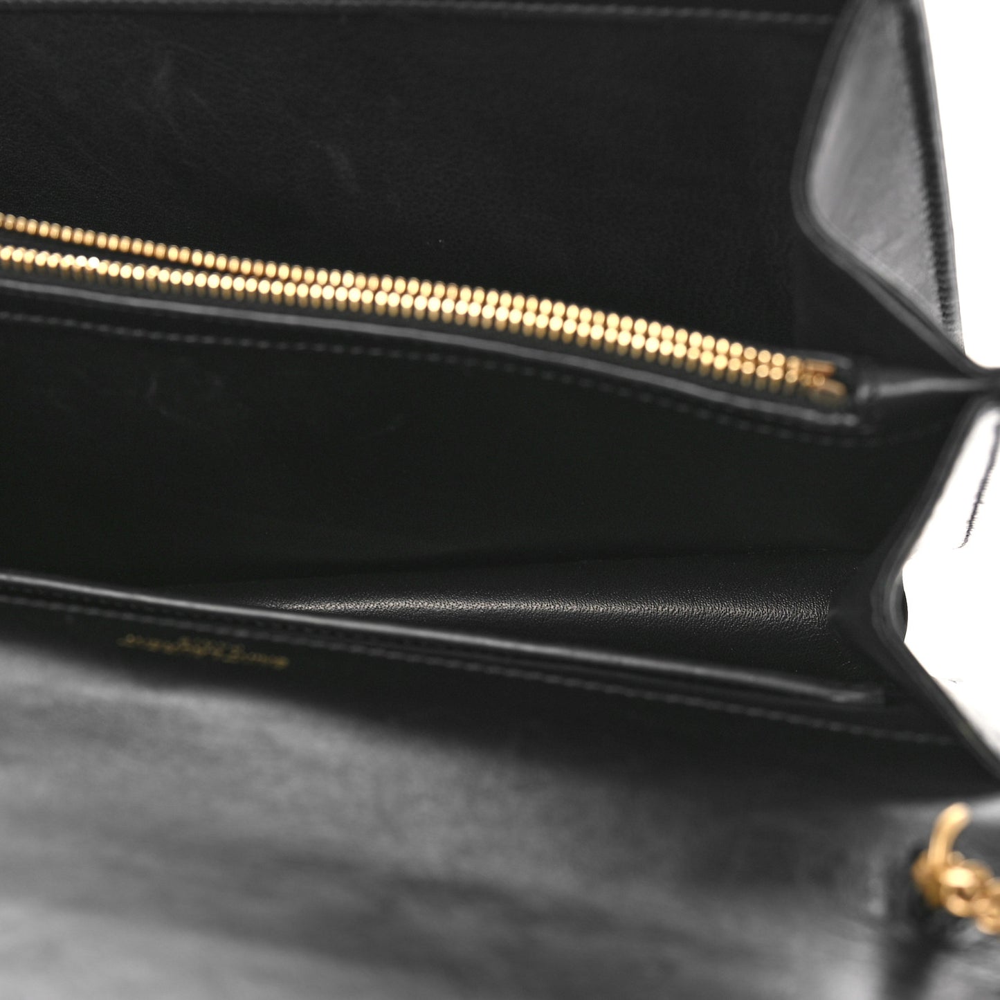 Calfskin Matelasse Victoire Chain Wallet Black
