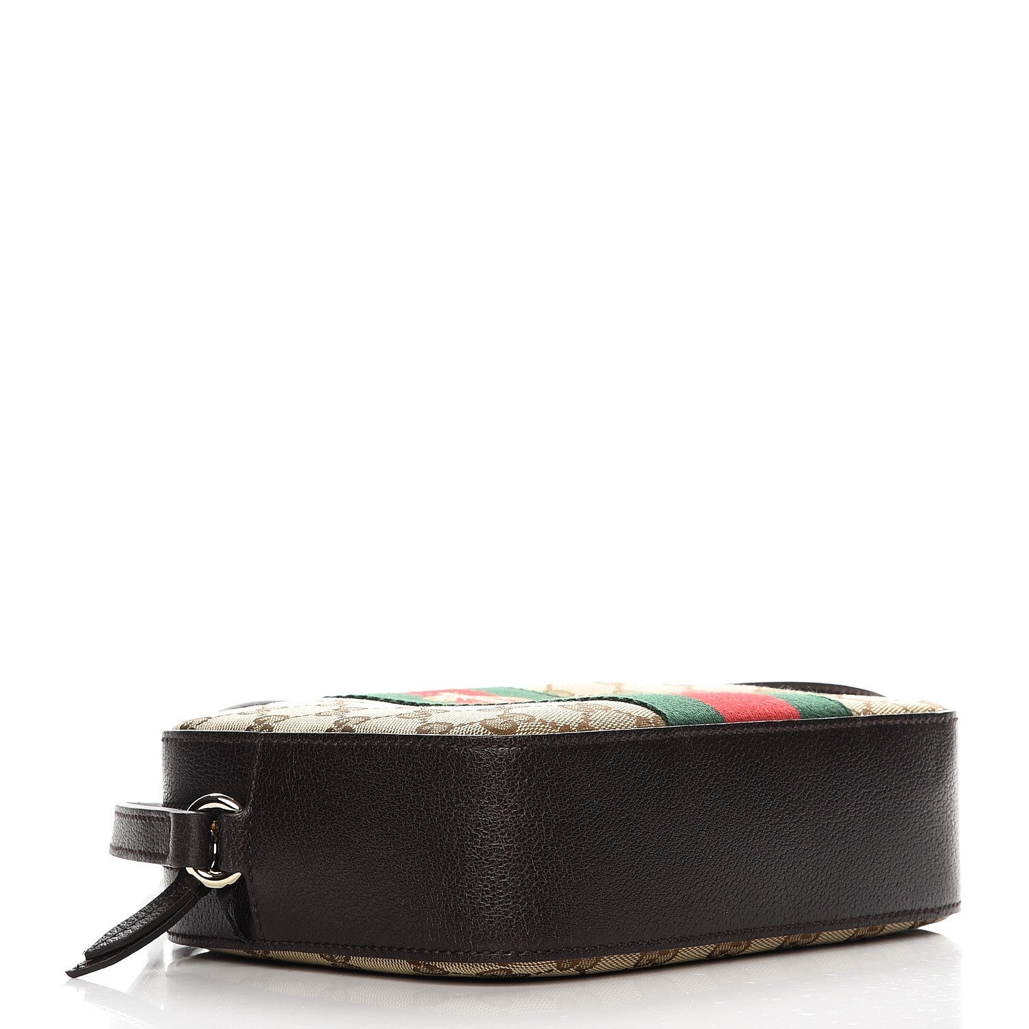 Gucci GG Supreme Monogram Web Small Webby Bee Shoulder Bag Dark Brown 4 of 9