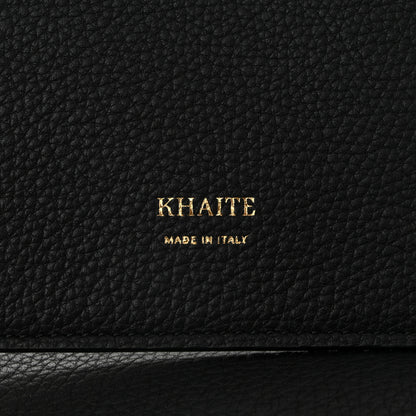 Khaite Pebbled Sport Calfskin Medium Lotus Tote Black 7 of 11