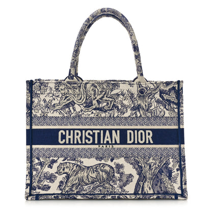 Christian Dior Canvas Embroidered Medium Dioriviera Toile De Jouy Book Tote White 1 of 11