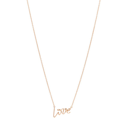 Tiffany 18K Rose Gold Paloma's Graffiti Love Pendant Necklace 1 of 4