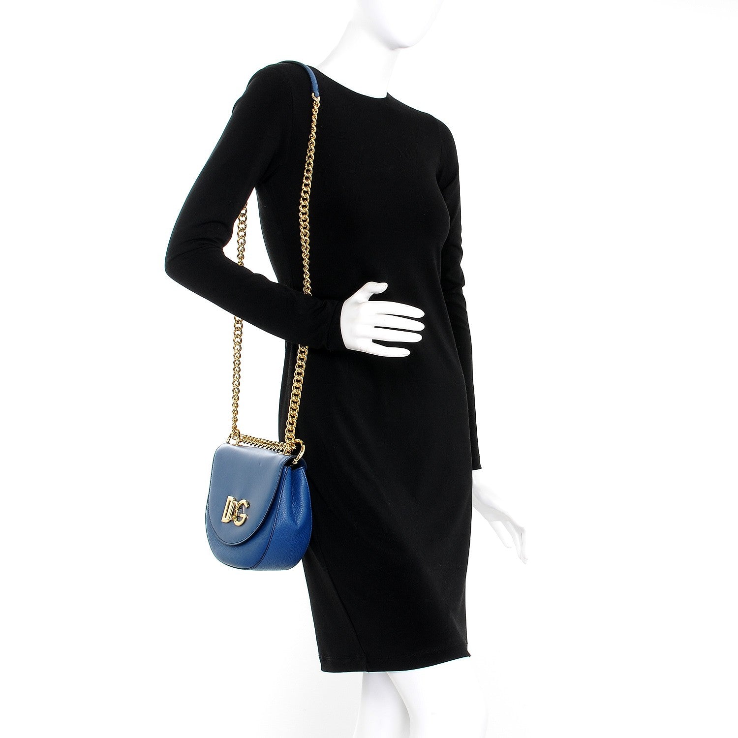 Dolce & Gabbana Calfskin Media Wifi Shoulder Bag Blue 2 of 9
