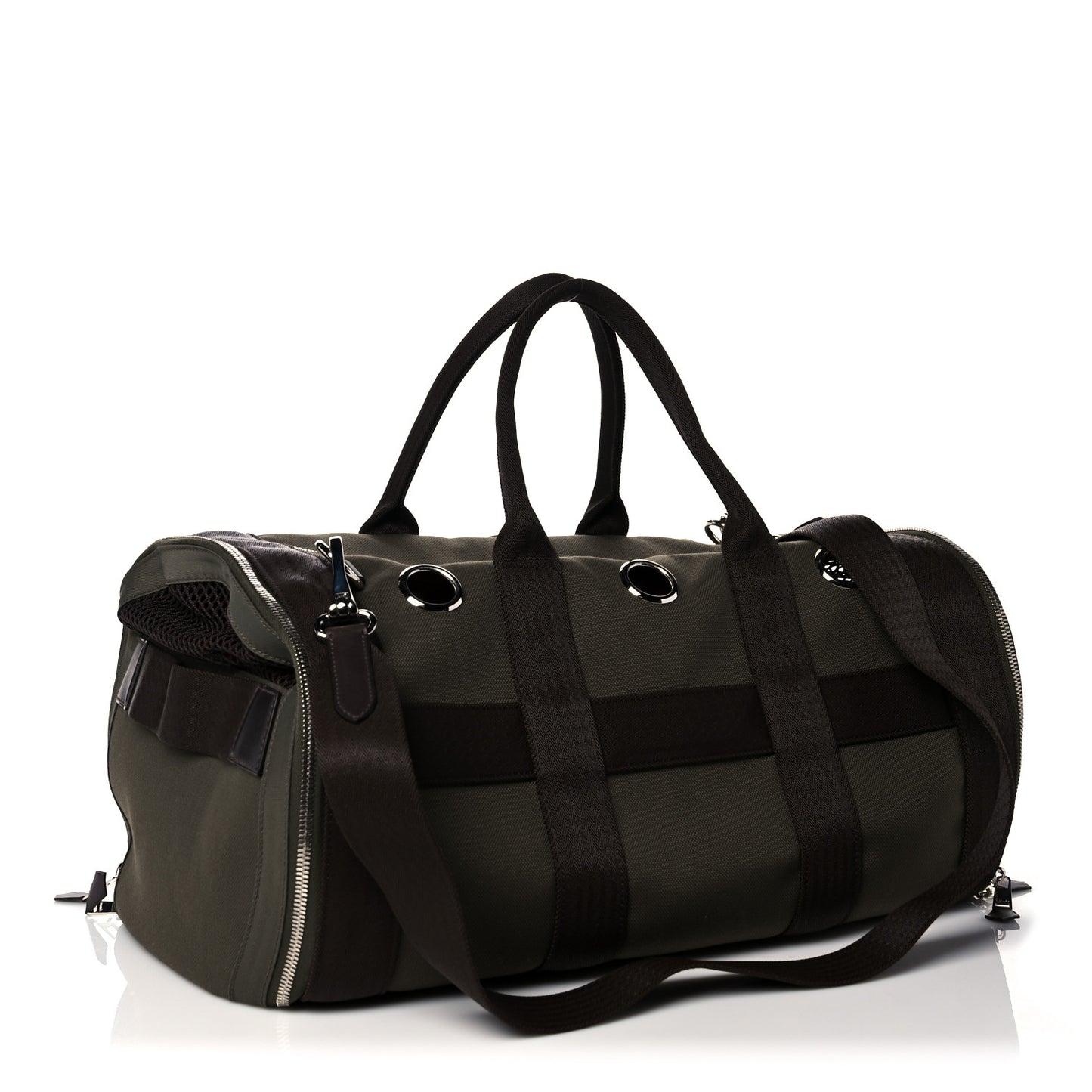 Fabric Carrying Dog Bag Kaki Feu