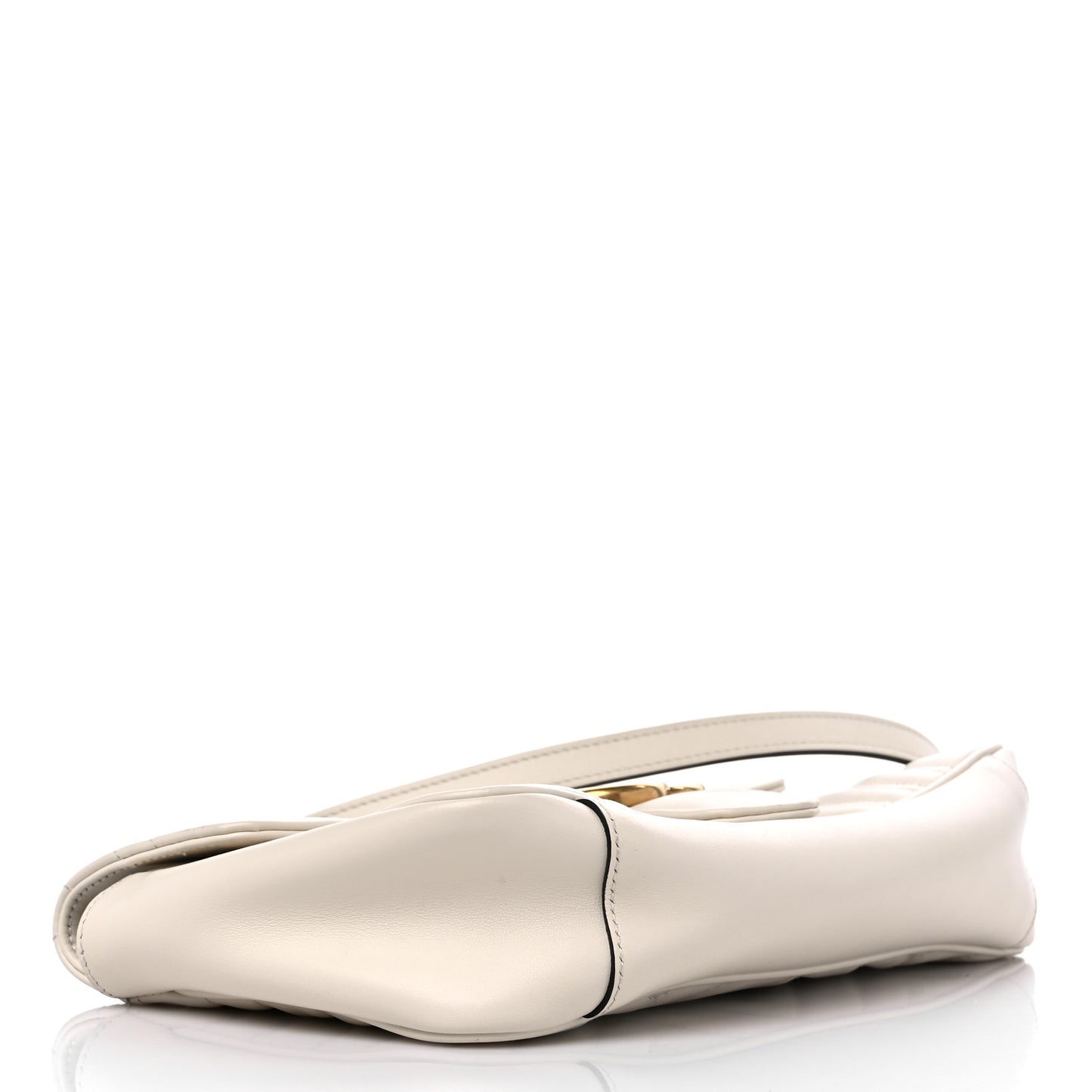 Calfskin Matelasse Small GG Marmont Shoulder Bag White