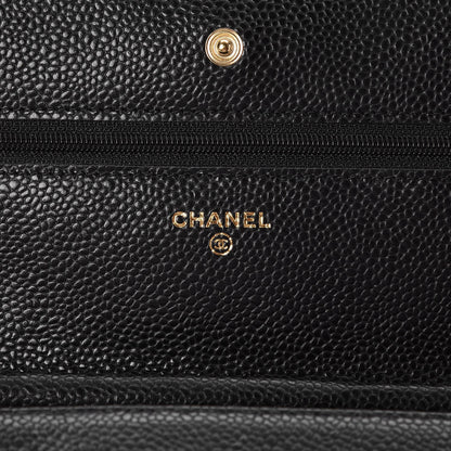 Chanel Caviar Quilted Wallet On Chain WOC Black 6 of 9