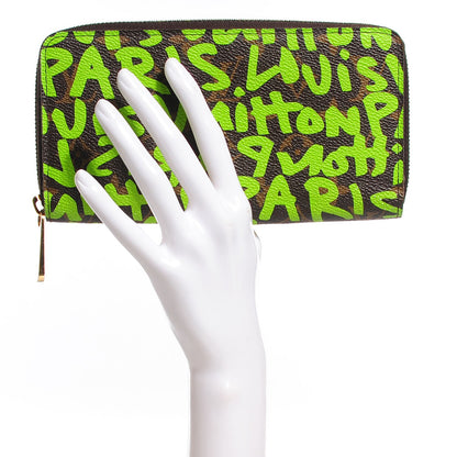 Louis Vuitton Monogram Graffiti Zippy Wallet Green 2 of 7