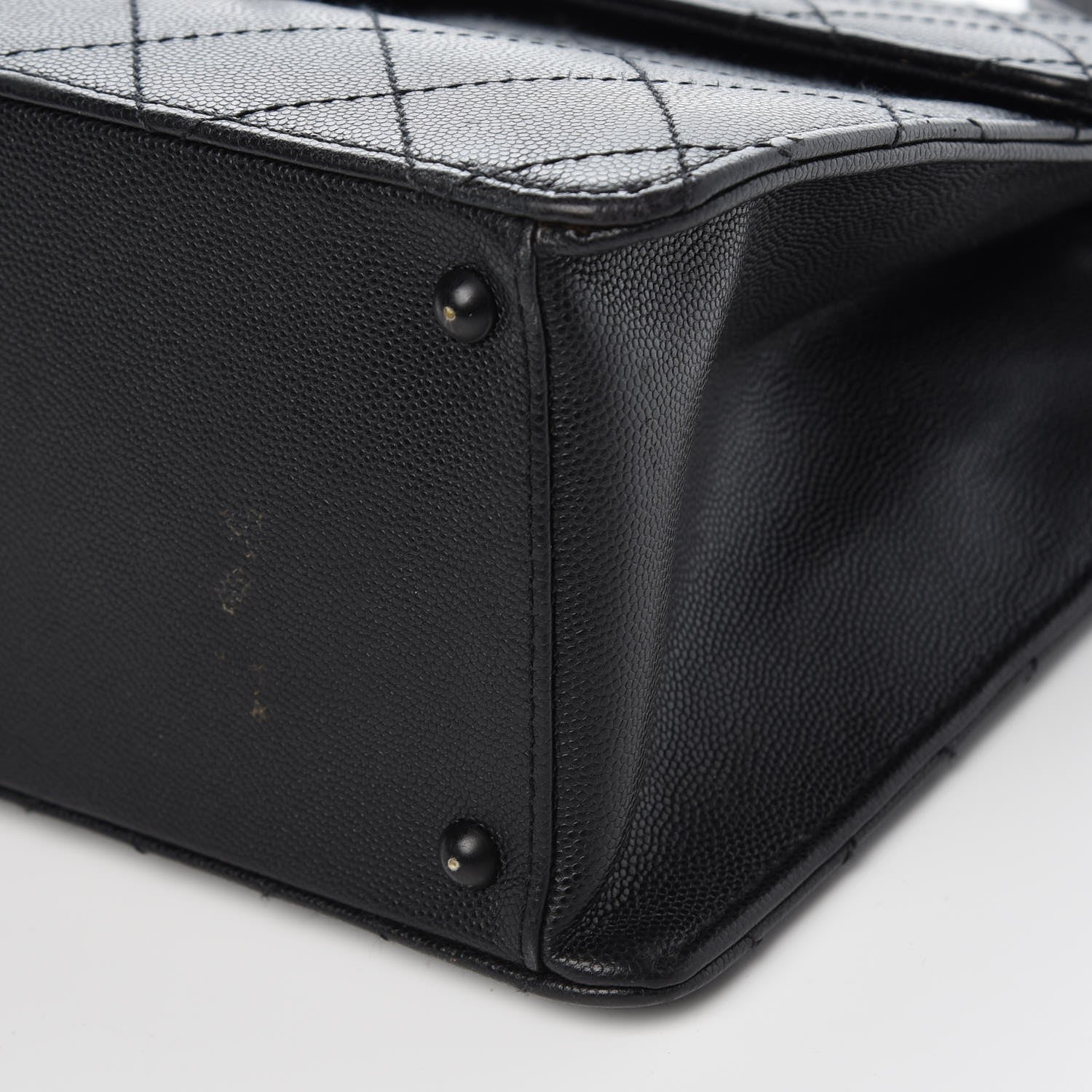 Chanel Caviar Diamond Stitched Flap Bag Black 12 of 13