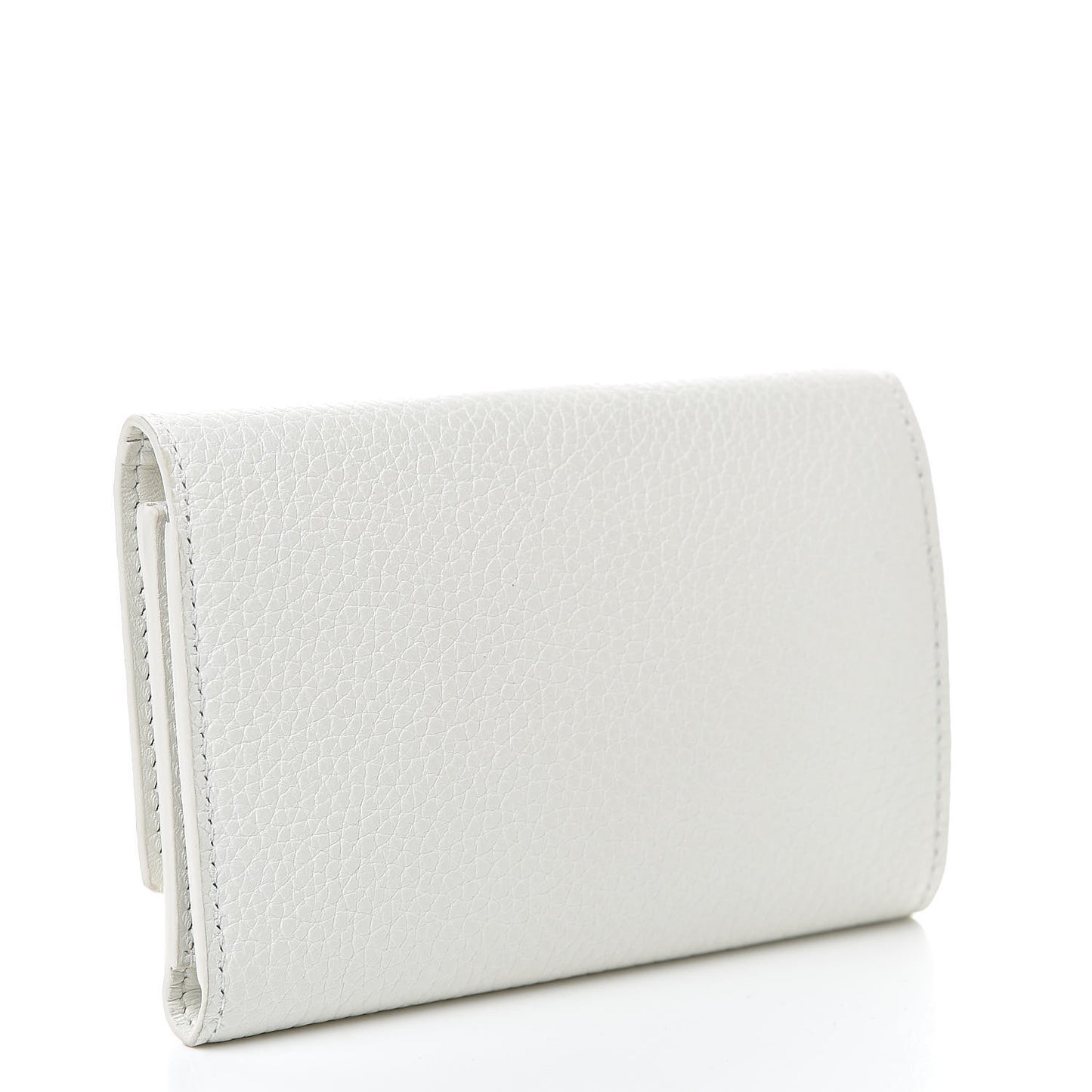 Taurillon Capucines Compact Wallet White
