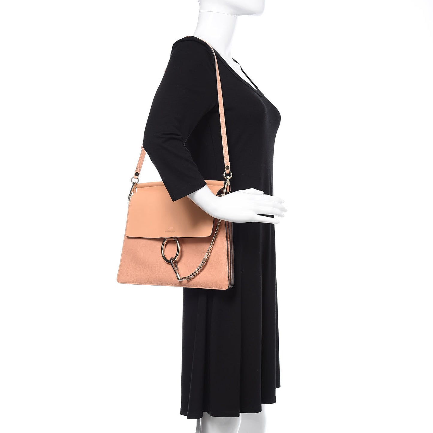 Calfskin Lambskin Medium Faye Shoulder Bag Rose Quartz