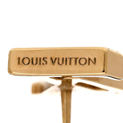 Louis Vuitton Metal LV Iconic Earrings Gold 4 of 4