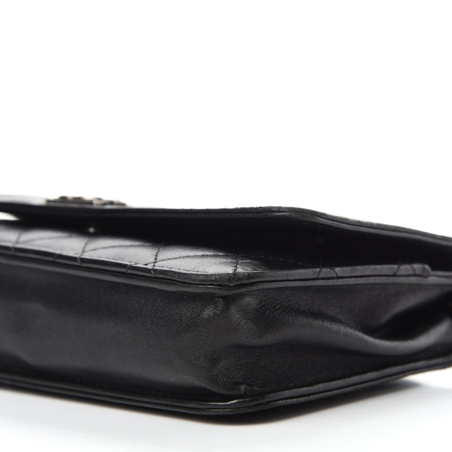 Lambskin Quilted Boy Wallet On Chain WOC Black