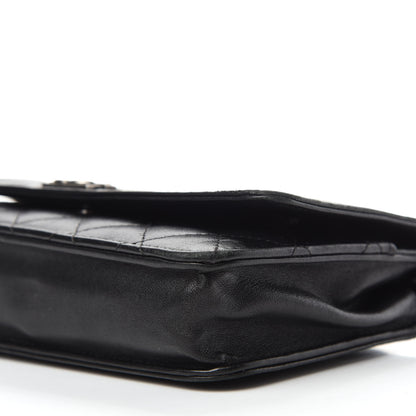 Chanel Lambskin Quilted Boy Wallet On Chain WOC Black 7 of 14