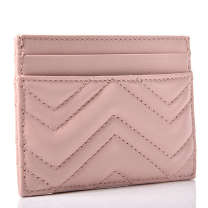 Gucci Calfskin Matelasse GG Marmont Card Holder Perfect Pink 3 of 6