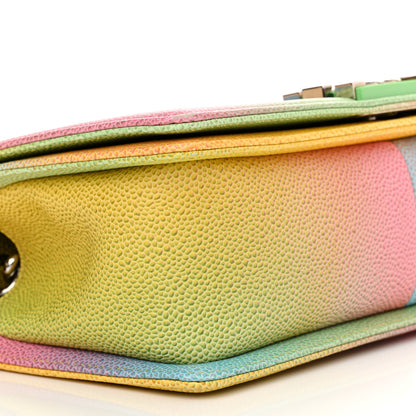 Chanel Caviar Quilted Medium Cuba Rainbow Boy Flap Multicolor 9 of 10