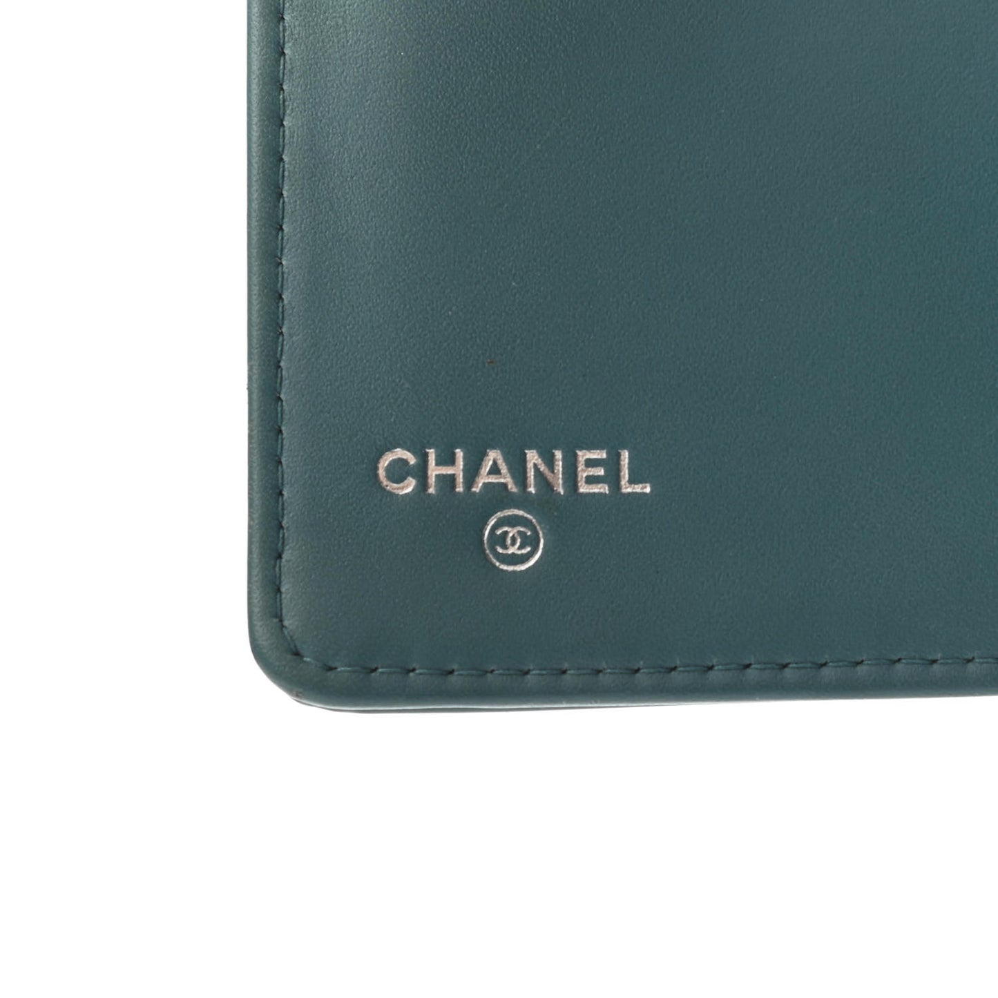 Patent Quilted Plexiglass Boy Yen Wallet Turquoise