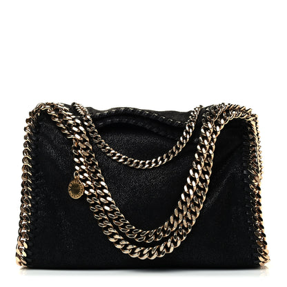 Stella McCartney Shaggy Deer Mini Falabella Fold Over Tote Black 1 of 4