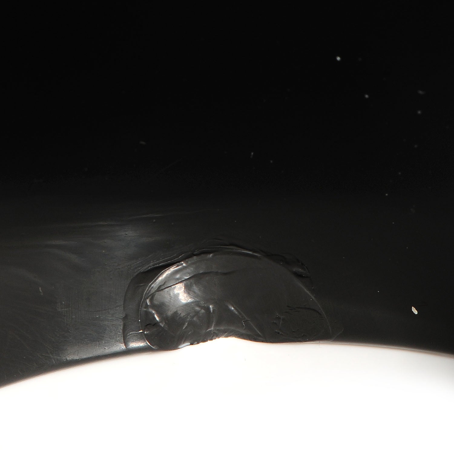 Chanel Resin Laser Etched Floral Bangle Black Cream 4 of 5