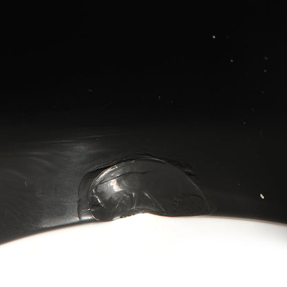 Chanel Resin Laser Etched Floral Bangle Black Cream 4 of 5