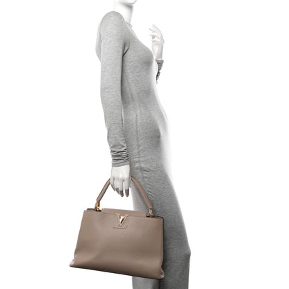 Louis Vuitton Taurillon Capucines MM Galet 2 of 12
