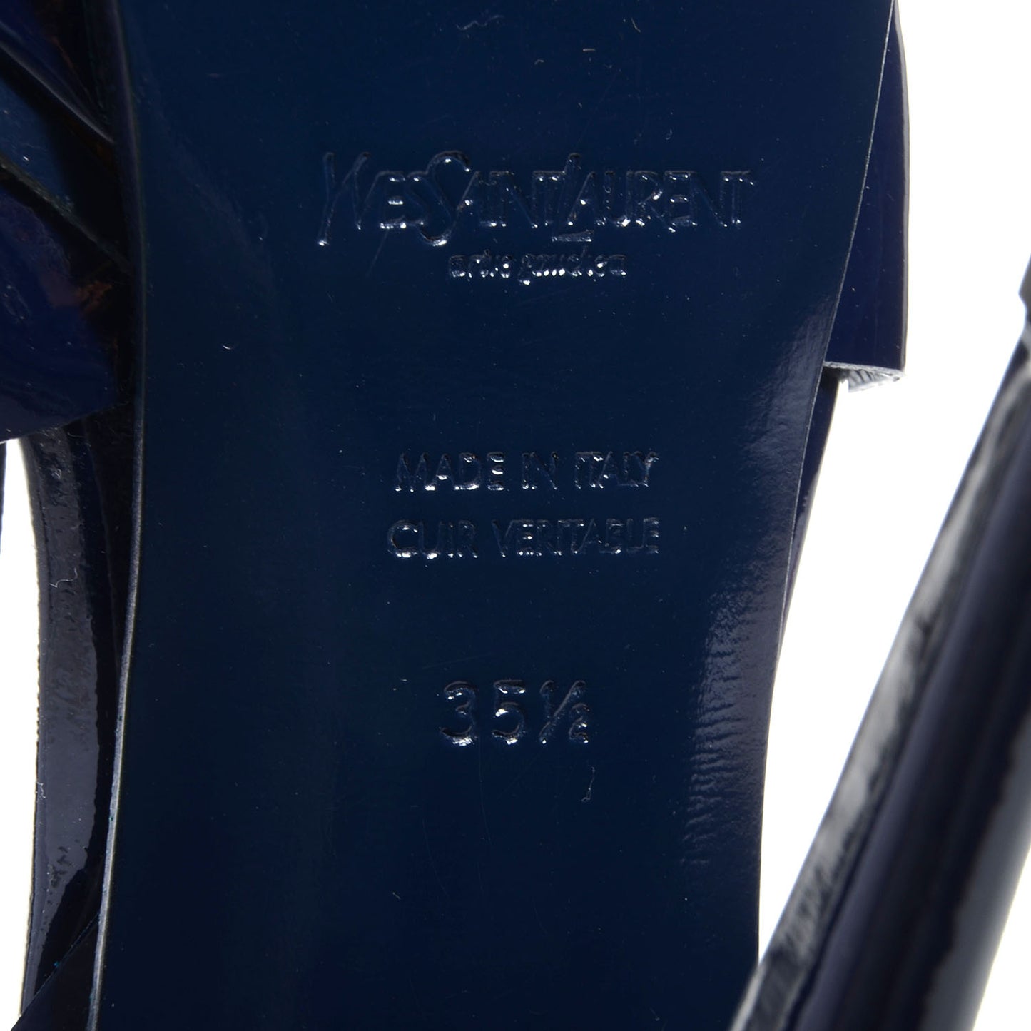 Patent Tribute 105 Platform Sandals Navy 35.5