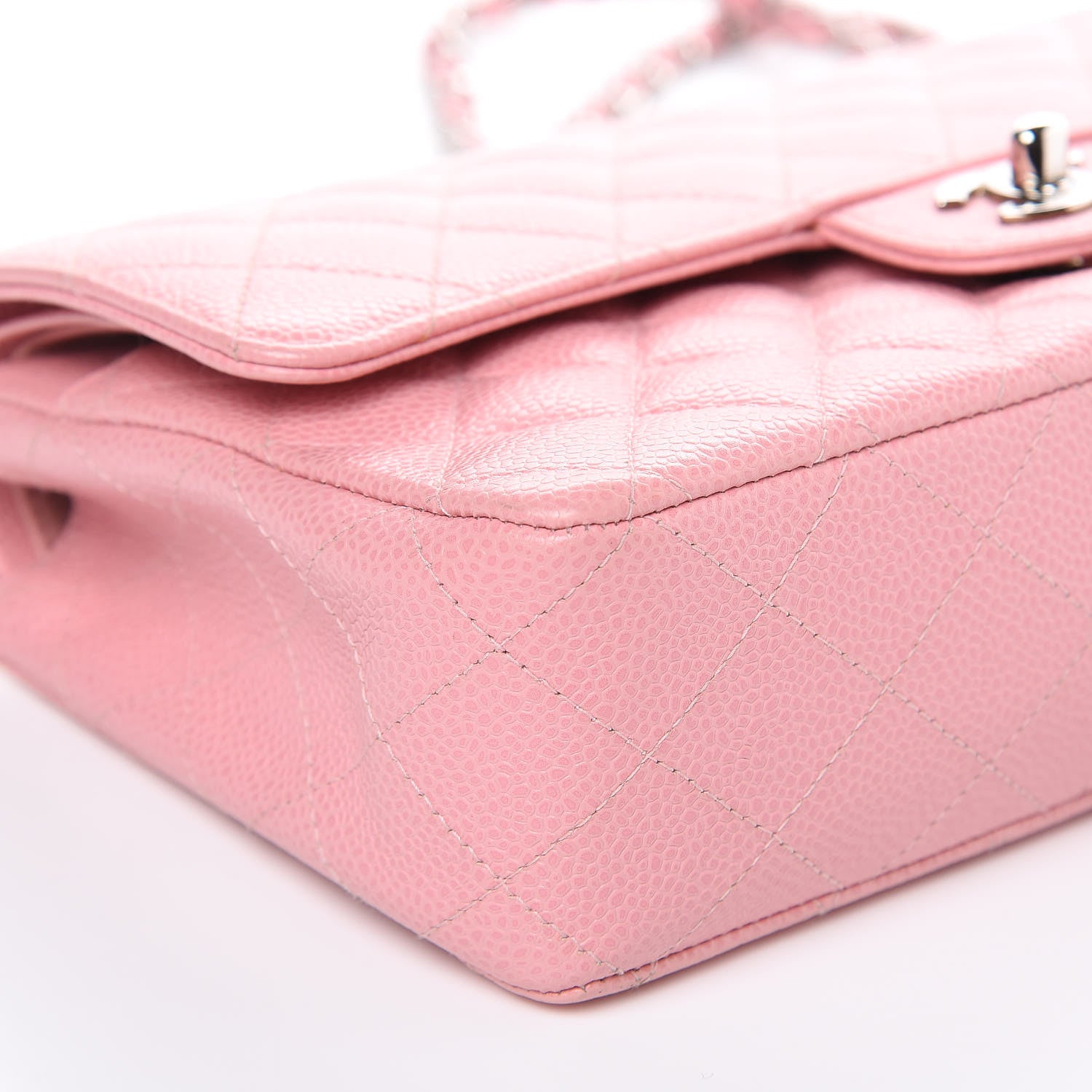Chanel Caviar Quilted Medium Double Flap Pink 9 of 16