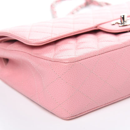 Chanel Caviar Quilted Medium Double Flap Pink 9 of 16