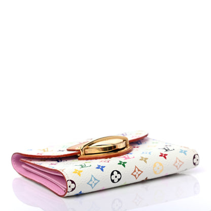 Louis Vuitton Monogram Multicolor Joey Wallet White Litchi 3 of 4